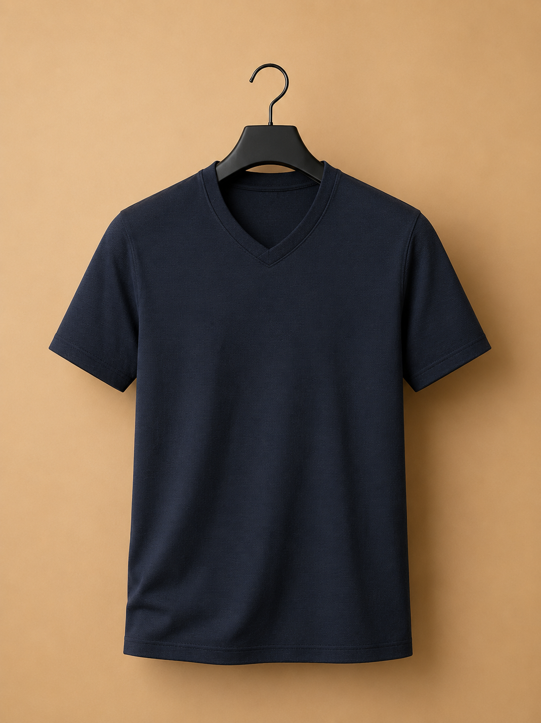 Fine-Knit V-Neck Tee