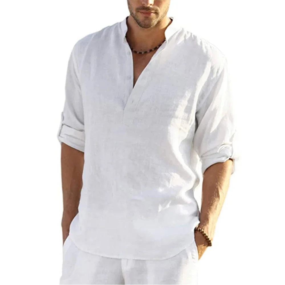 Linen Grandad Shirt