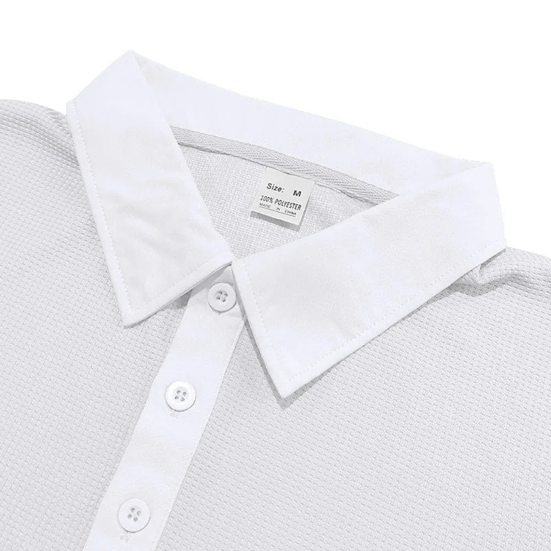 Waffle-Knit Polo