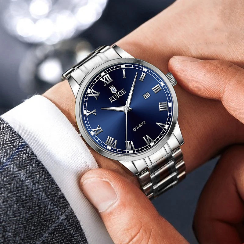 Halvern Watch worn with a shirt cuff