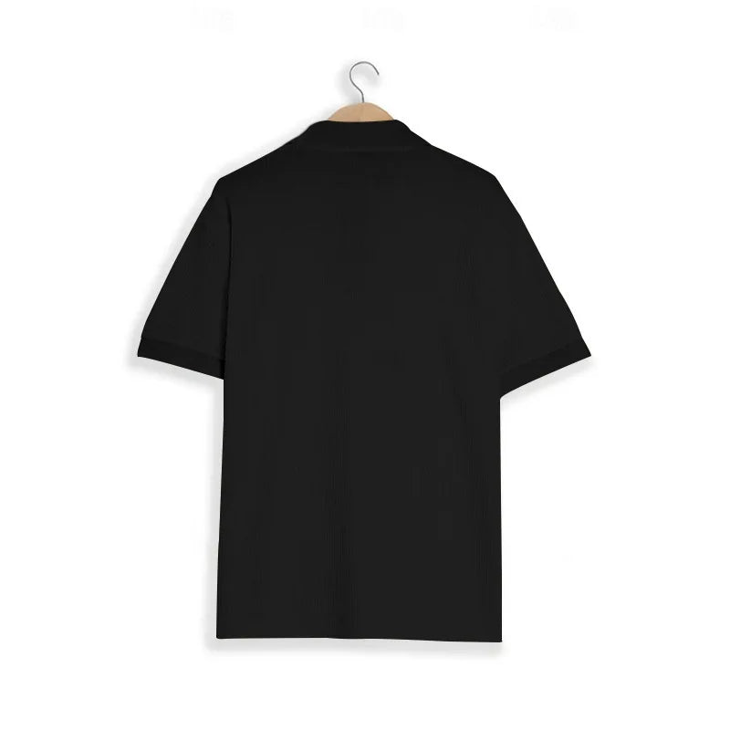 Waffle-Knit Polo