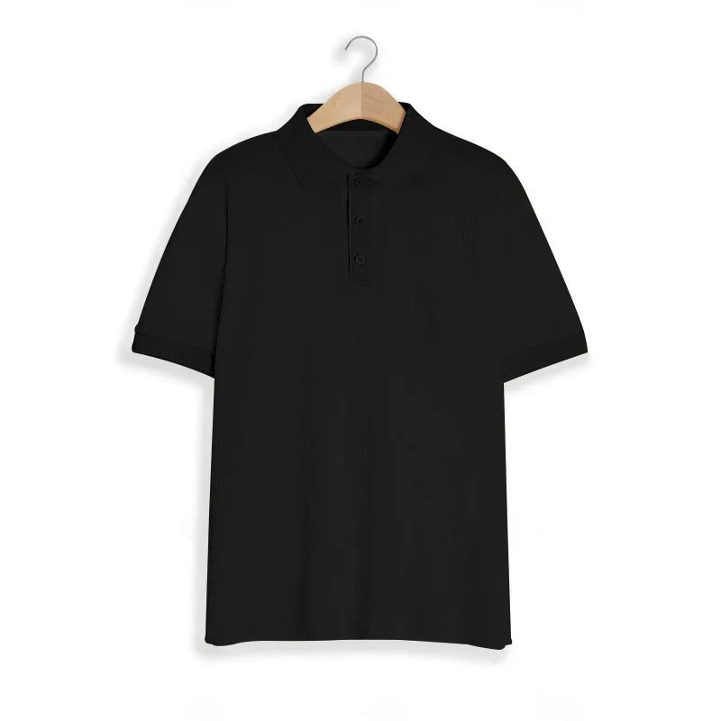 Waffle-Knit Polo