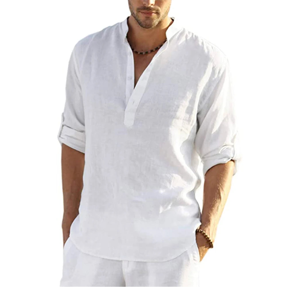 Linen Grandad Shirt