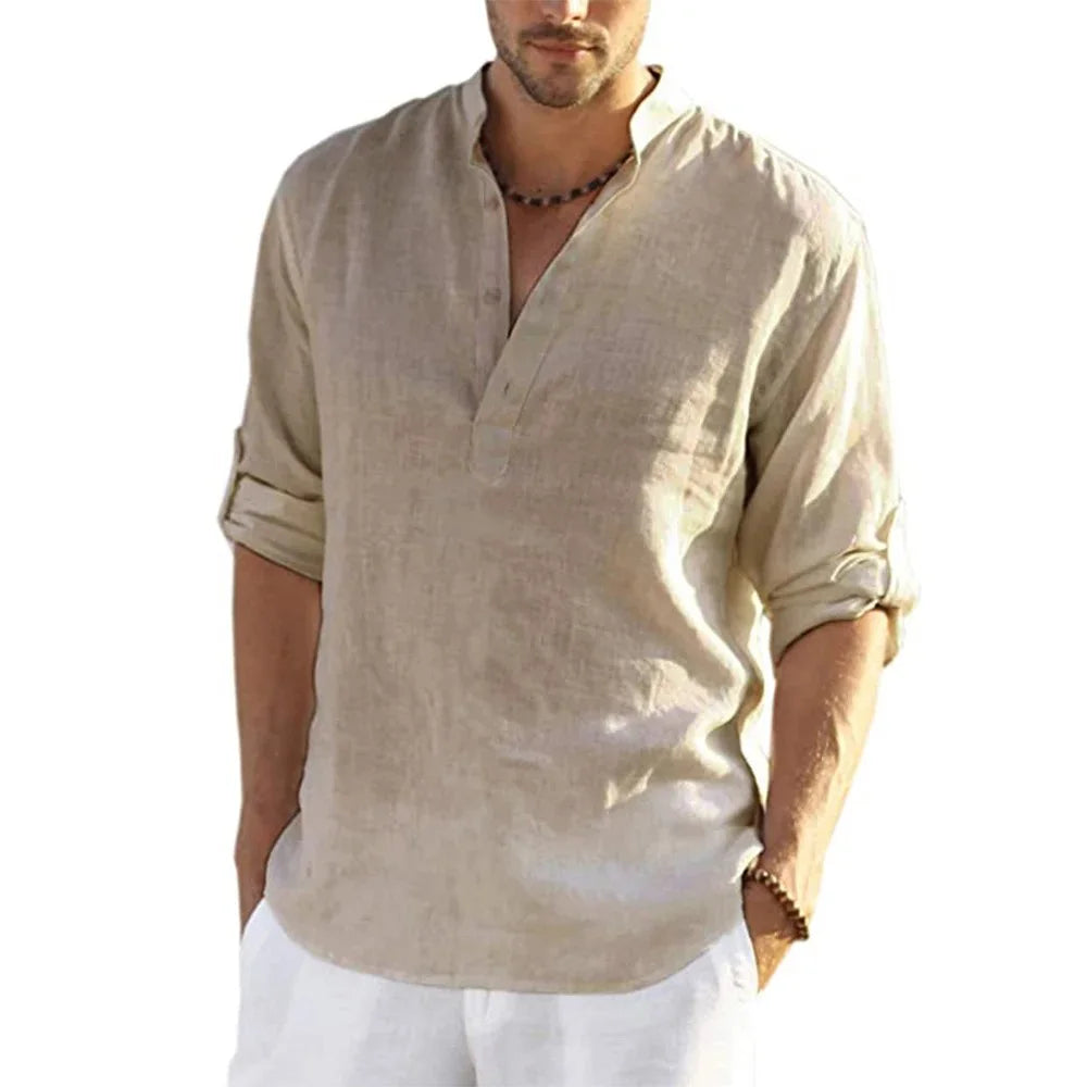 Linen Grandad Shirt