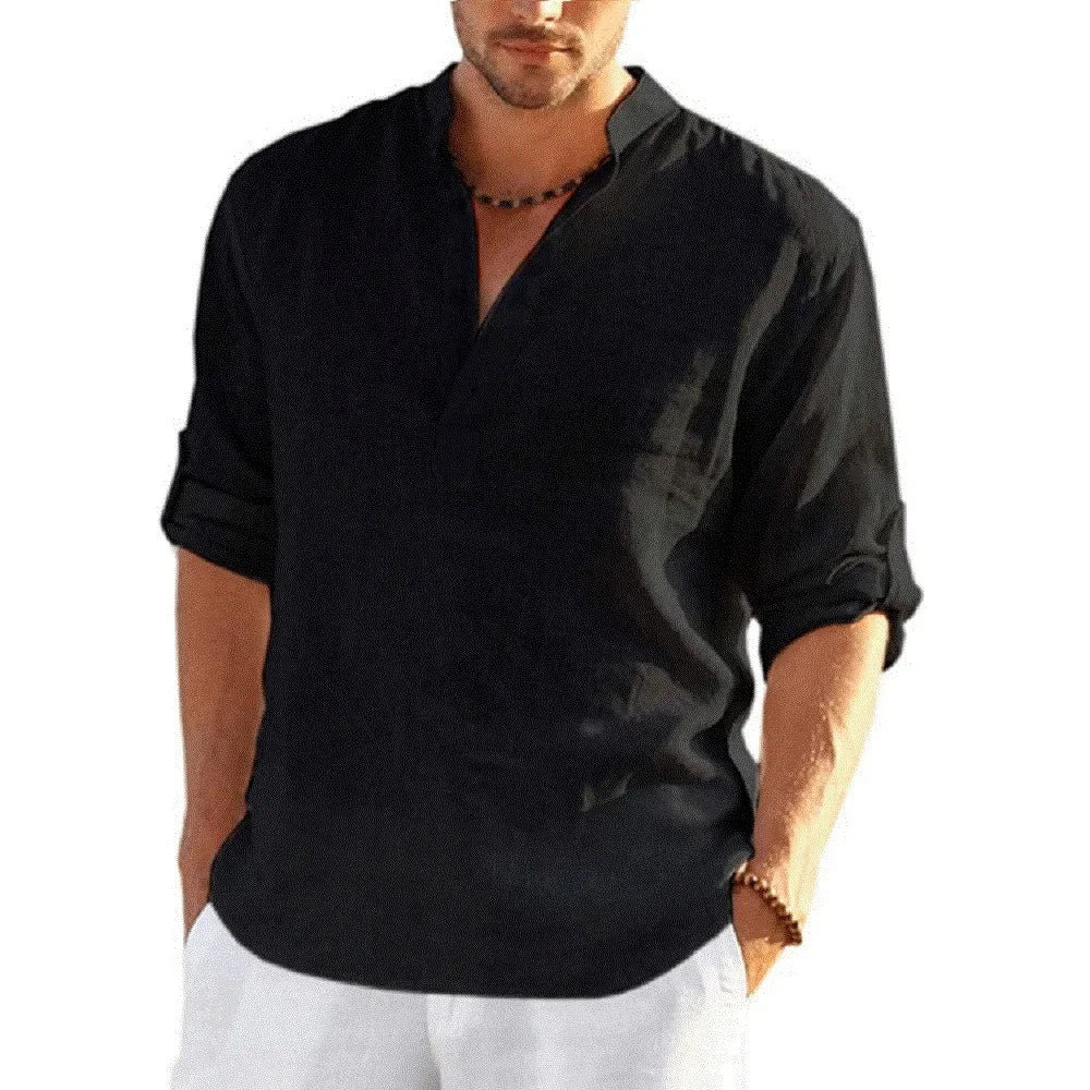 Linen Grandad Shirt
