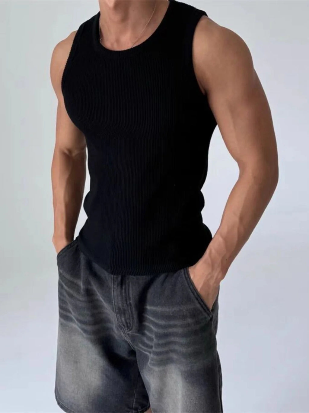 AURÉN Ribbed Cotton Vest