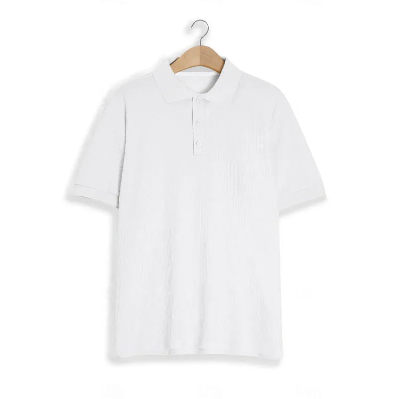 Waffle-Knit Polo