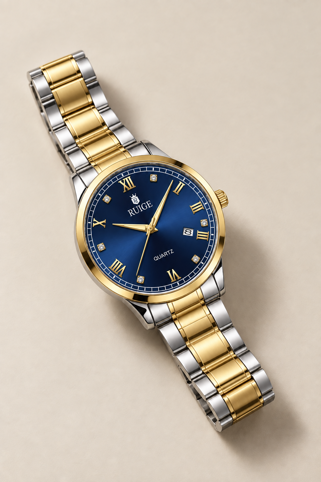 Halvern Watch in Gold Blue