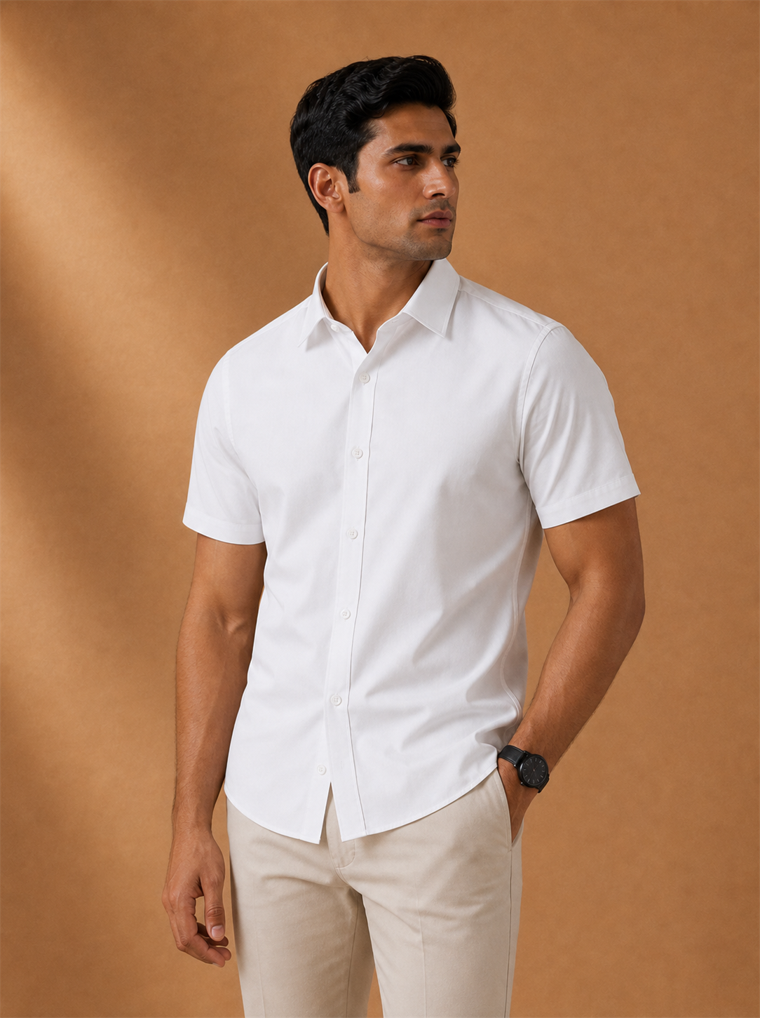Ellison Summer Shirt worn by a model, LOCKSTEP catalogue photograph