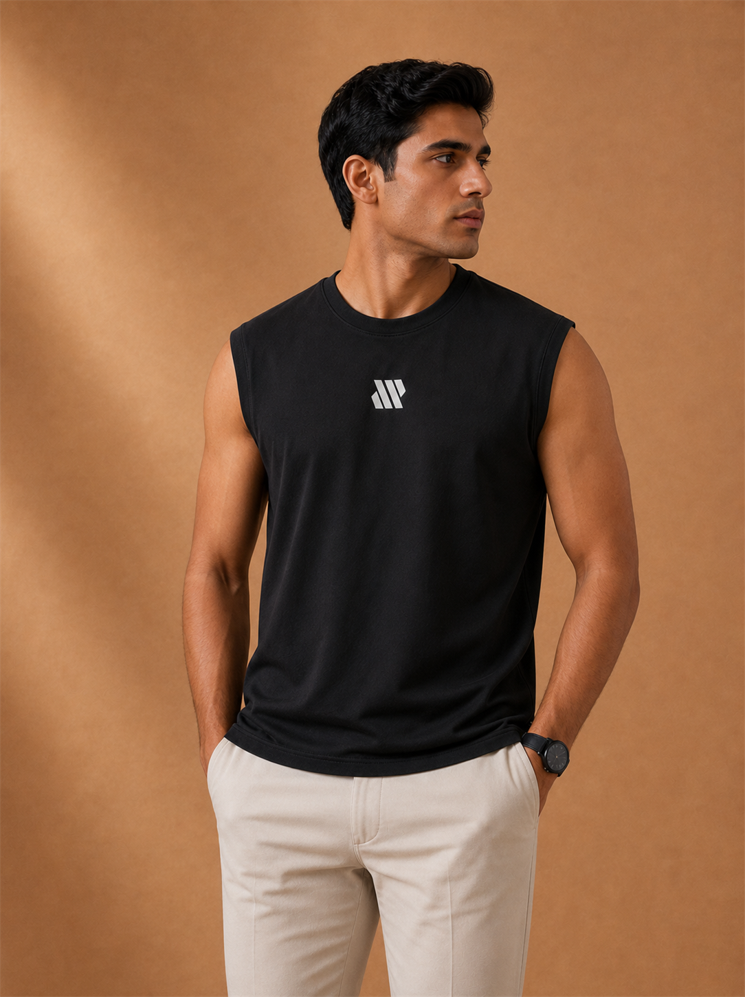 Vance Training Tank worn by a model, LOCKSTEP catalogue photograph