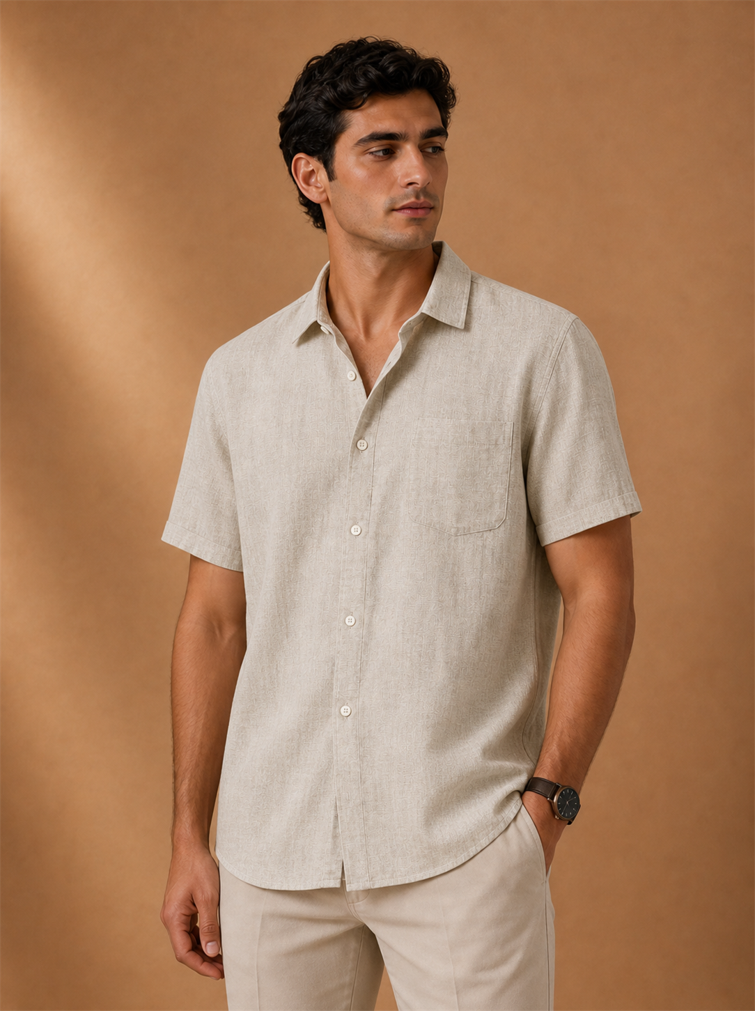 Solven Tee worn by a model, LOCKSTEP catalogue photograph