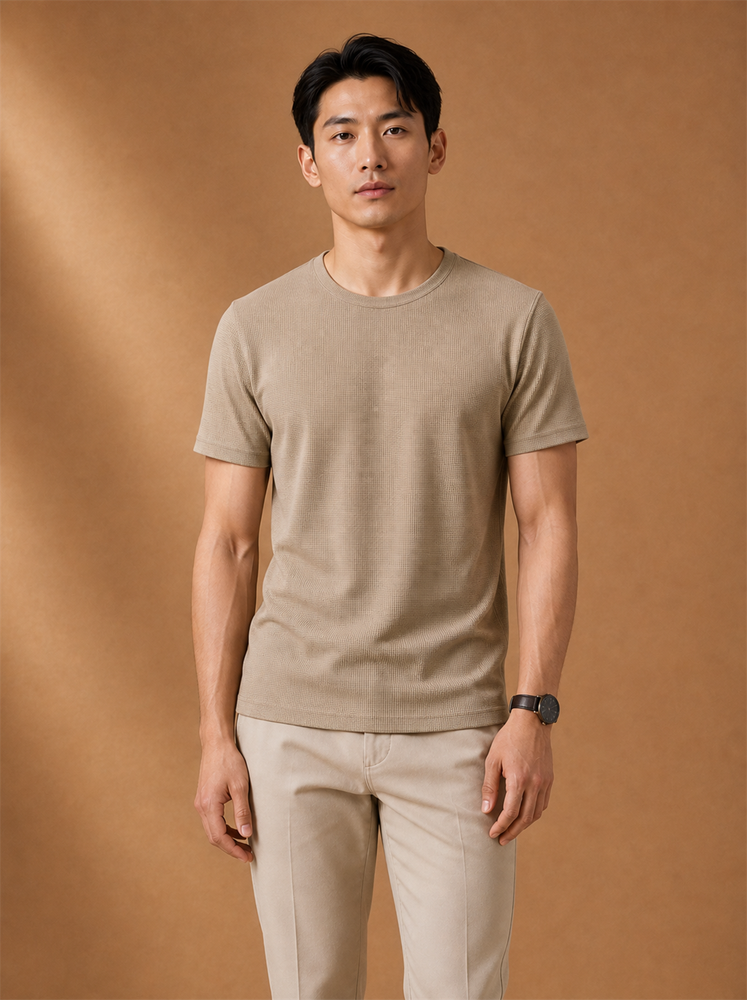 Vexo Tee worn by a model, LOCKSTEP catalogue photograph