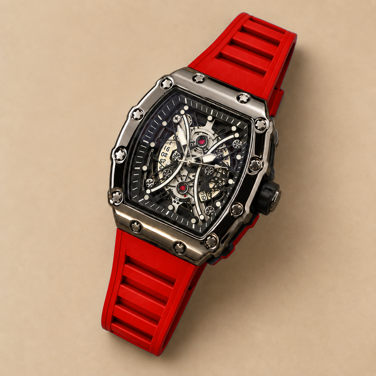 Ridley Watch in Onyx Red
