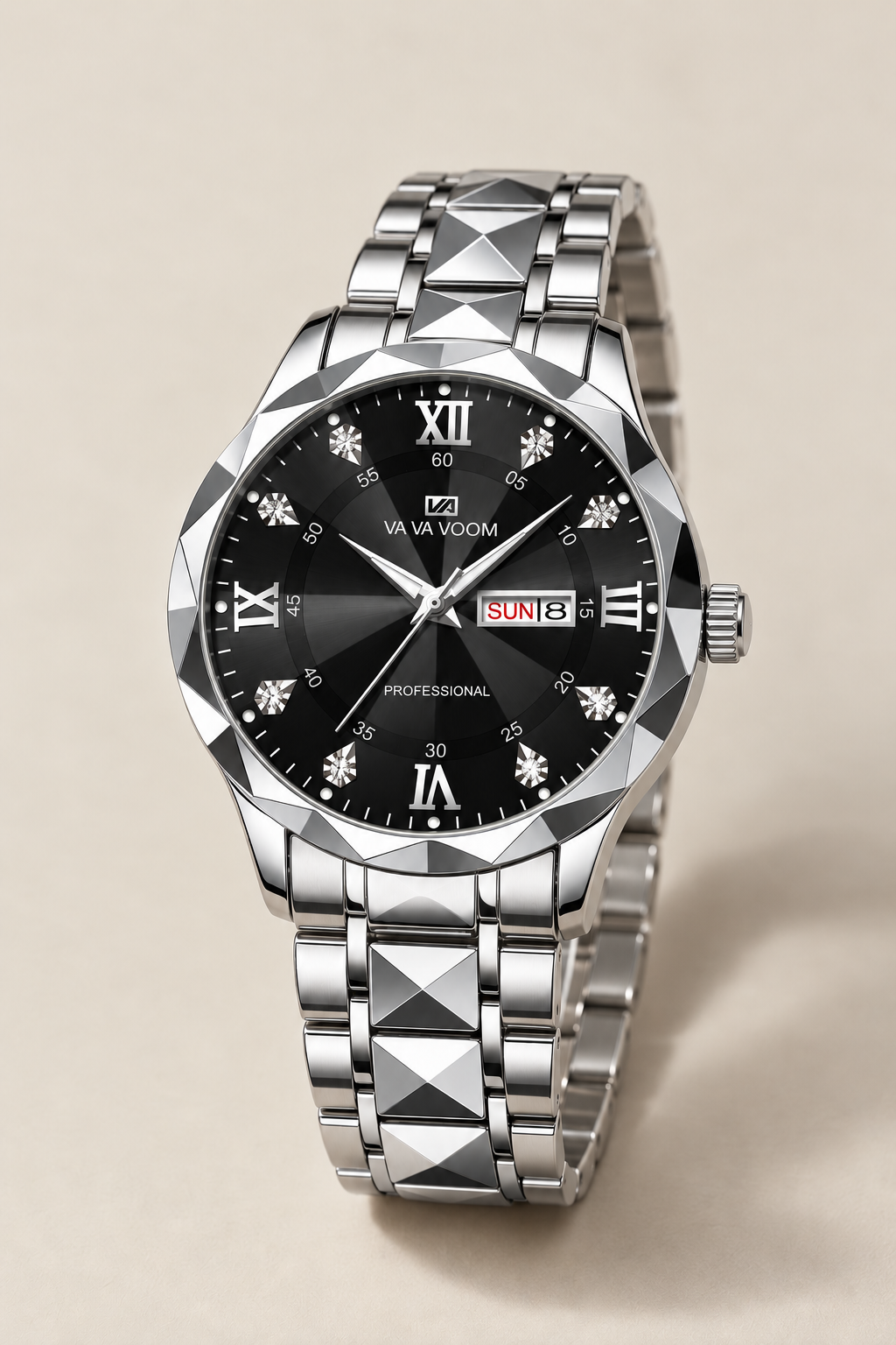 Thorne Watch in Silver Black