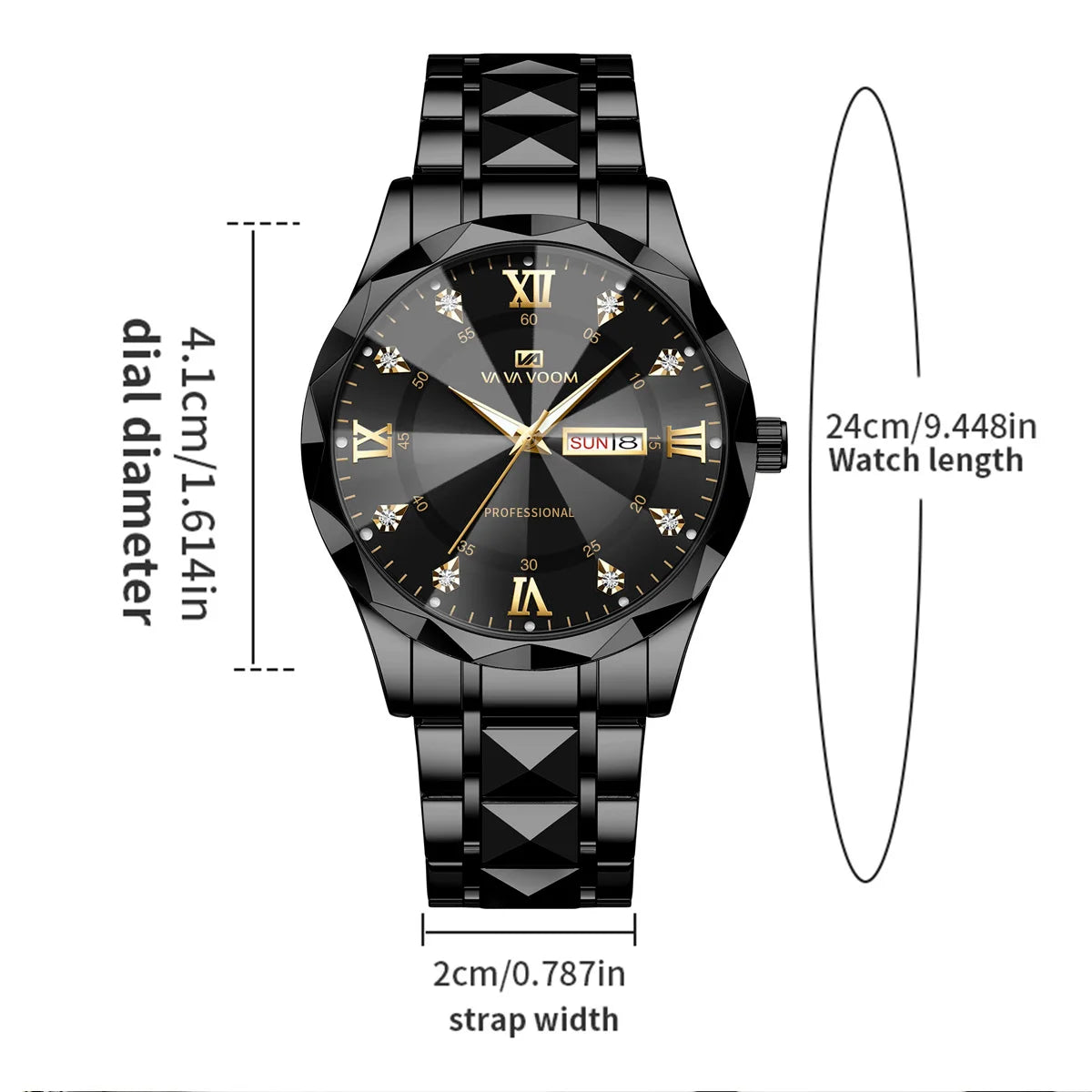 Thorne Watch measurements: 41mm dial, 24cm length, 20mm strap width
