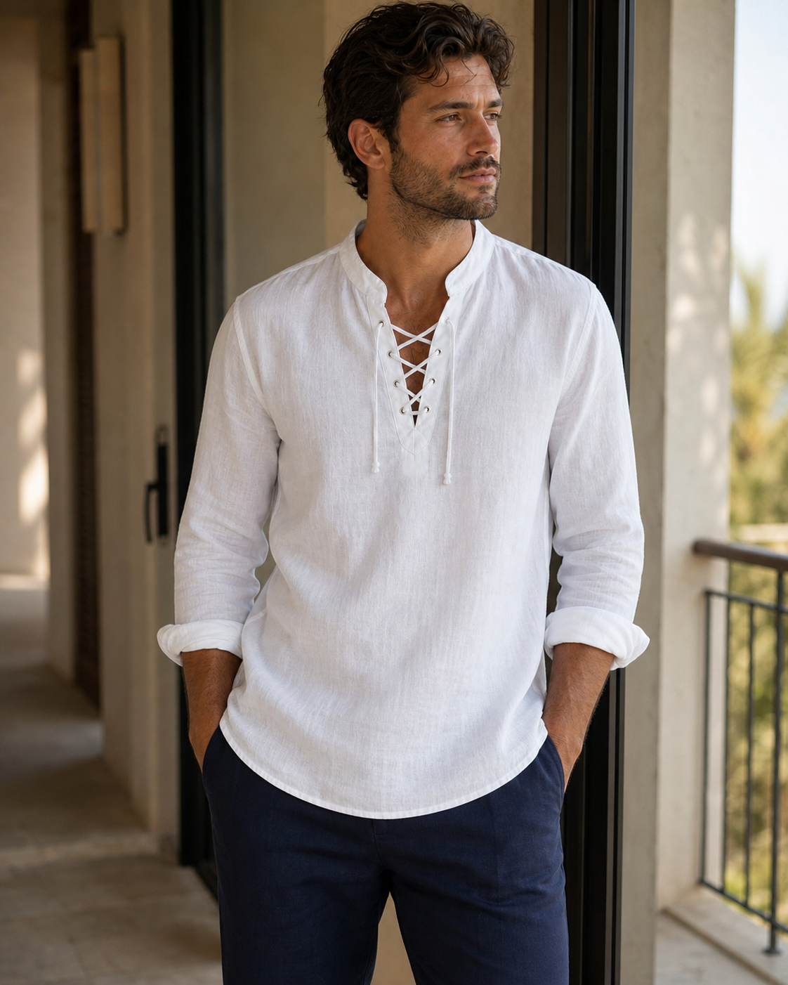 Vercore Linen Shirt clean warm weather travel styling
