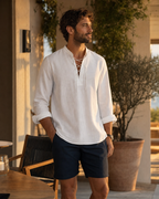 Vercore Linen Shirt white warm evening styling