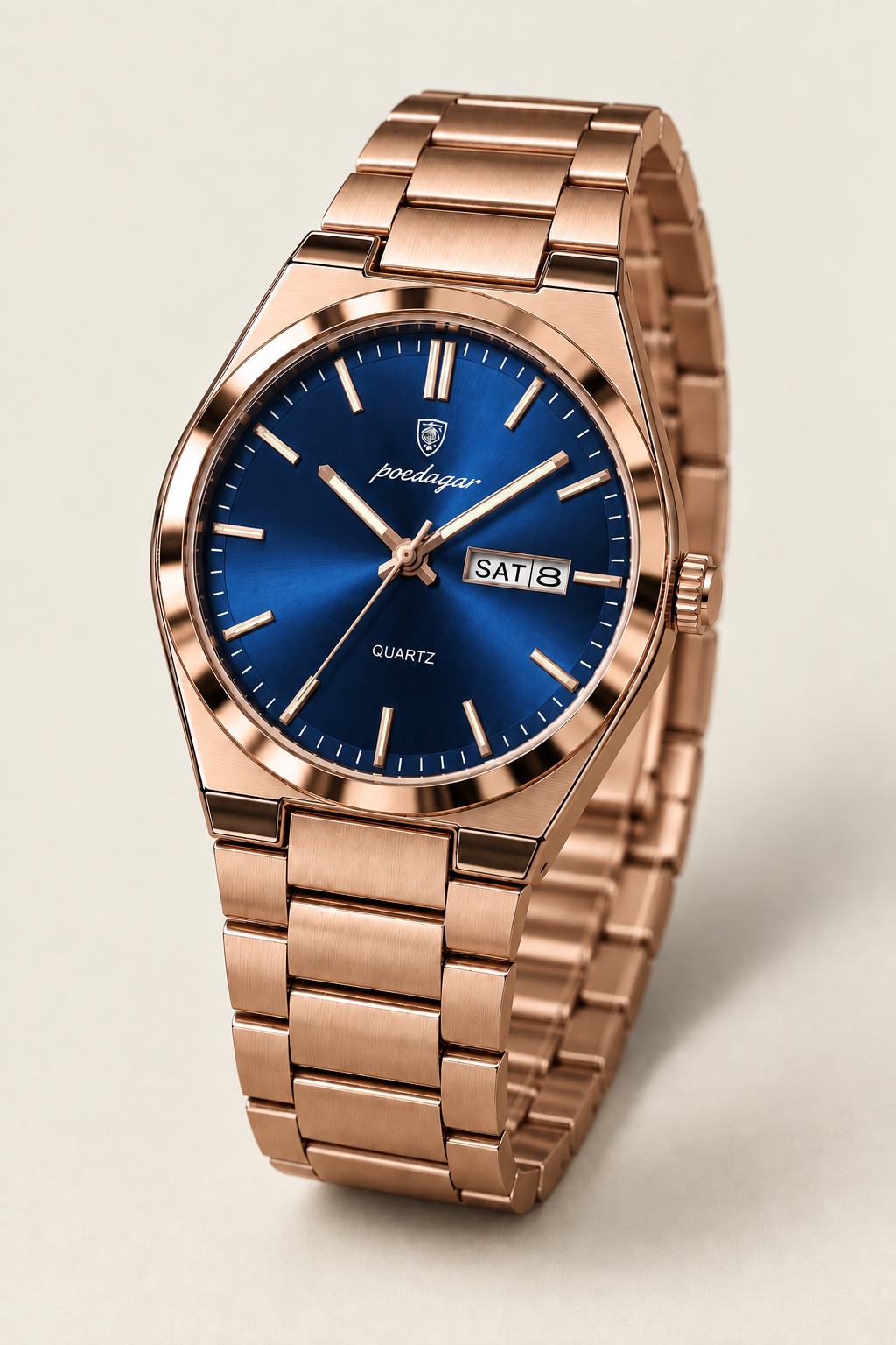 Verrick Watch in Rose Gold Blue